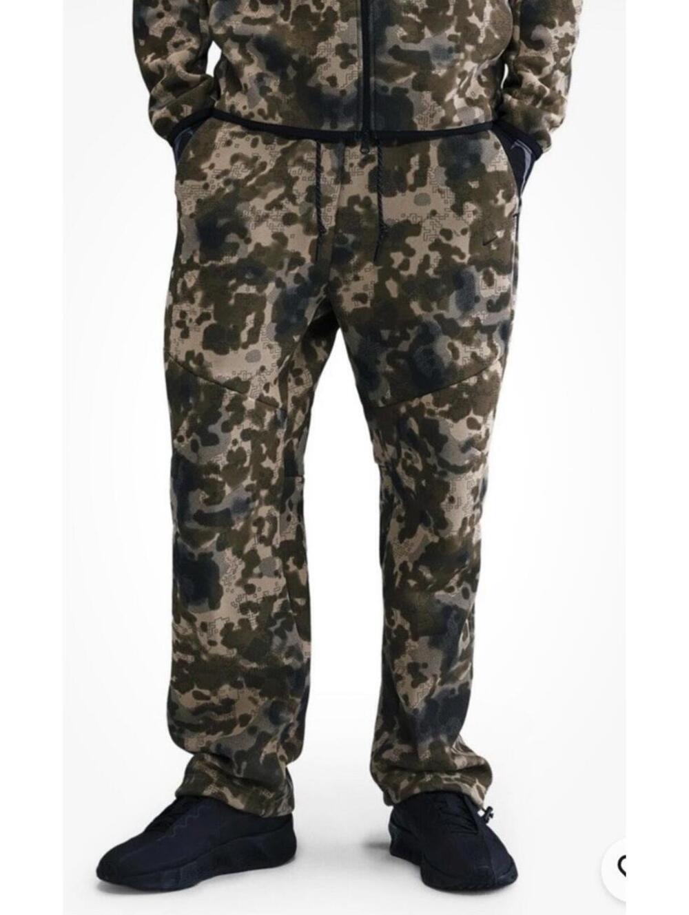 $280 Nike Sportswear Club Fleece Cargo Pants &Hoodie Men’s S Green Camo II1324 - Picture 4 of 16